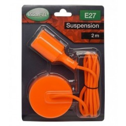 Suspension Douille Silicone E27 Orange
