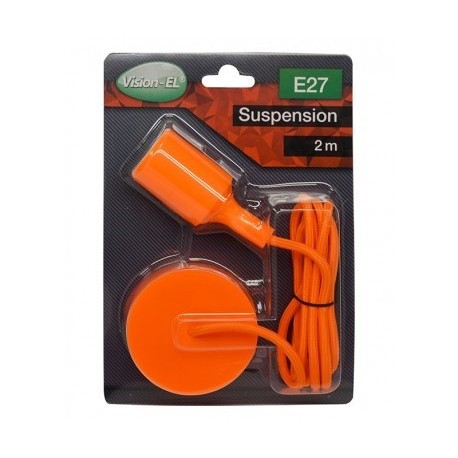 Suspension Douille Silicone E27 Orange