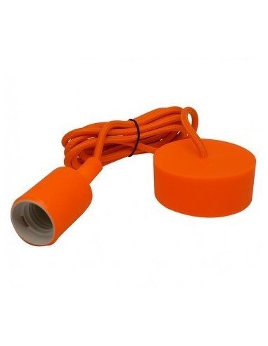 Suspension Douille Silicone E27 Orange