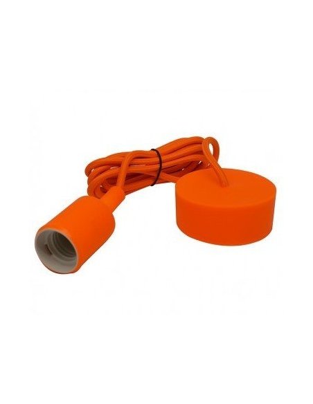 Suspension Douille Silicone E27 Orange