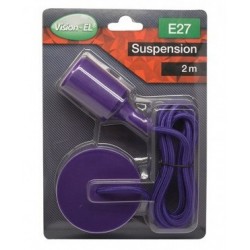 Suspension Douille Silicone E27 Violet