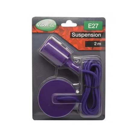 Suspension Douille Silicone E27 Violet