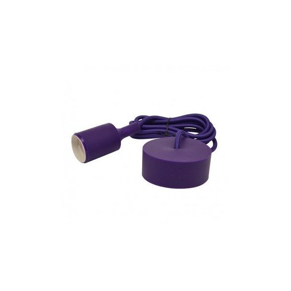 Suspension Douille Silicone E27 Violet
