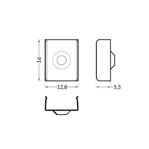 Support de montage souple cône profilé FIN (x2)