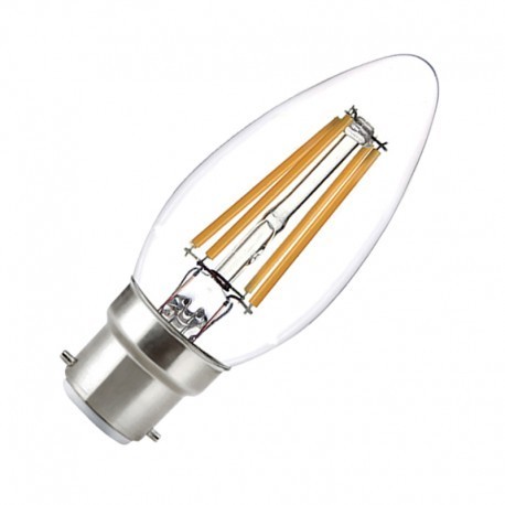 Ampoule LED COB Filament Flamme B22 - Transparent Claire - 4W 2700°K Blister