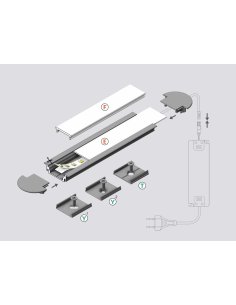 Profile LED Rainure14 ALU Anodisé 2000mm 2