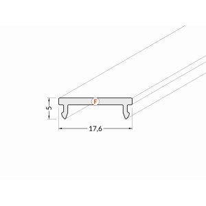 Diffuseur Clip 19.2mm - Transparent - 1000mm