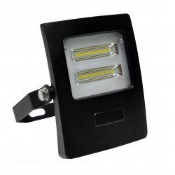 PROJECTEUR LED Plat Noir 230 V 10 WATT IP65 3000°K