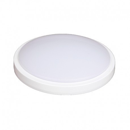 Plafonnier LED rond 280mm 230V 18W 4000K IP65 avec detecteur