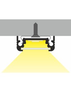 Profile LED Plat Noir Anodisé 1000mm 2