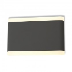 Applique murale LED 10W - Rectangle - Gris Anthracite - 3000°K - IP54