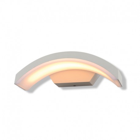 Applique murale LED 6W - Curviligne - Blanc - 3000°K - IP54