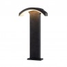 Potelet Rectangulaire LED 6W Diffuseur Curviligne - 3000°K - Gris Anthracite - IP54