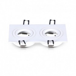 SUPPORT DE SPOT DOUBLE Orientable Blanc