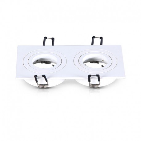 SUPPORT DE SPOT DOUBLE Orientable Blanc