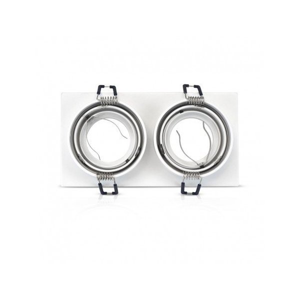 SUPPORT DE SPOT DOUBLE Orientable Blanc