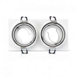 SUPPORT DE SPOT DOUBLE Orientable Blanc
