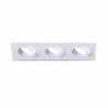 SUPPORT DE SPOT TRIPLE Orientable Blanc