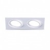 SUPPORT DE SPOT DOUBLE Orientable Blanc AR111 / ES111 - Fin de série - Ni repris Ni échangé
