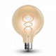 Ampoule LED Bulb G125 E27 - Golden- Filament Courbe 5W 2200°K