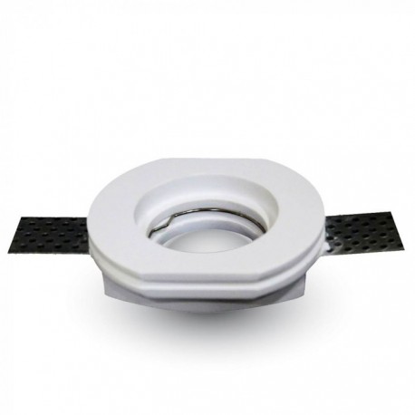 SUPPORT DE SPOT ROND BLANC 140mm Bords coupés