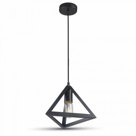 Suspension Douille E27 TRIANGLE Noir