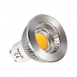Ampoule LED COB Aluminium 6W GU10 6000°K 80° Boite