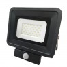 PROJECTEUR LED Plat Noir 230 V 30 WATT IP65 2700°K + Détecteur